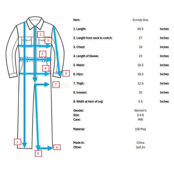 Hanna Barbera Scooby Doo Unionsuit Pajamas PJs Womens S 4 6 Halloween Costume - Picture 9 of 9